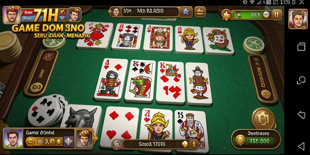 Tampilan gameplay seru dalam permainan Domino 71H.