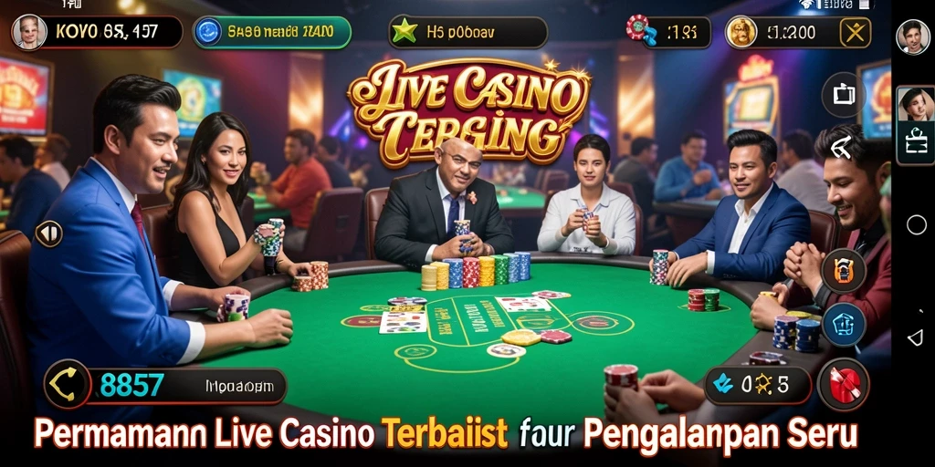 Tampilan gameplay Live Casino yang mendebarkan di KO857.