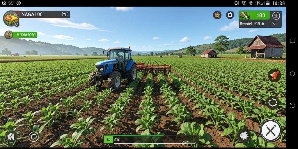 Tampilan gameplay NAGA1001 yang menarik dengan aktivitas bercocok tanam.