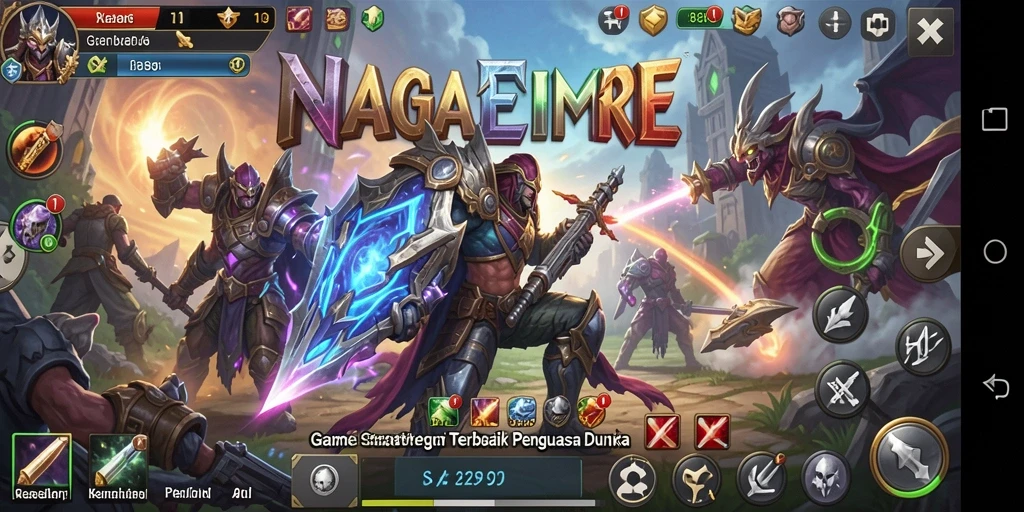 Tampilan gameplay NAGAEMPIRE yang menakjubkan dan menarik.