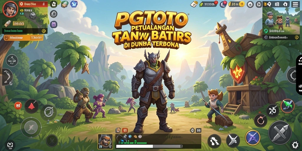 Screenshot gameplay PGTOTO menampilkan dunia terbuka yang indah.