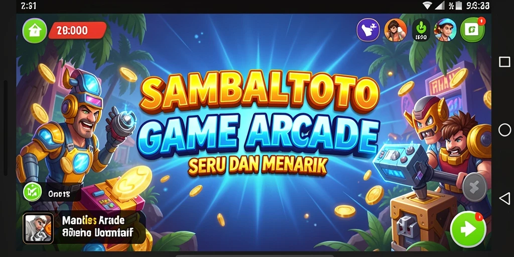 Screenshot gameplay SAMBALTOTO menunjukkan aksi seru dan warna-warni.