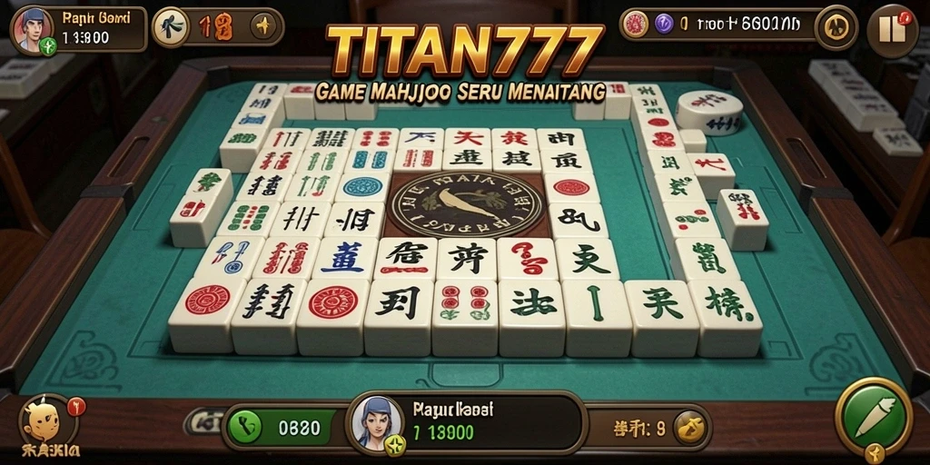 Tampilan gameplay seru dari TITAN777 dalam permainan Mahjong.