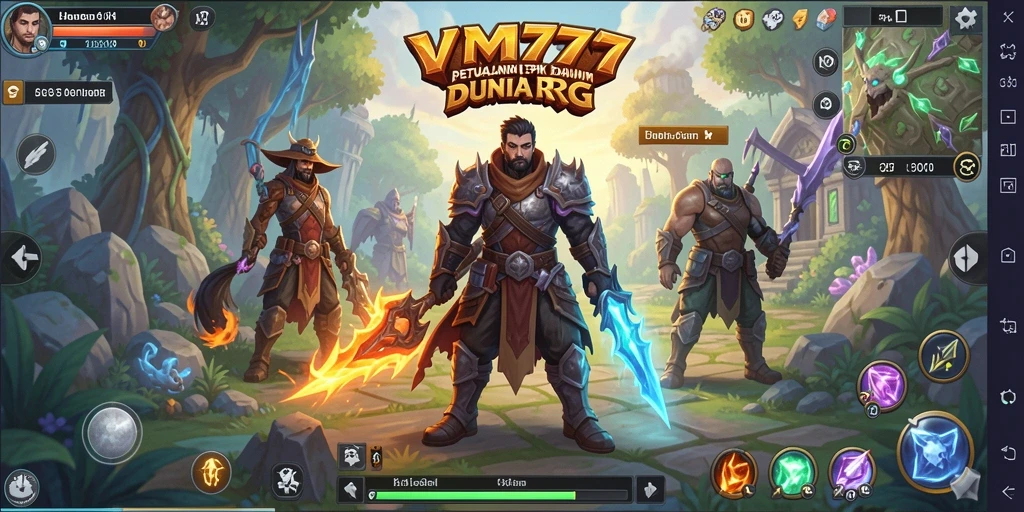 Tampilan permainan VM777 menampilkan aksi RPG yang mendebarkan.