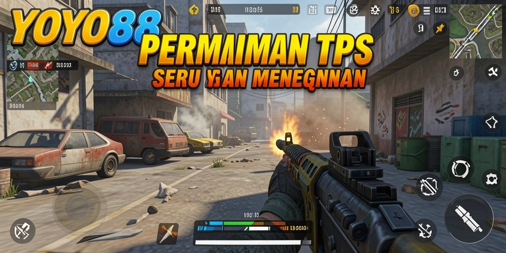 Tangkapan layar gameplay menegangkan dari YOYO88 yang menunjukkan aksi TPS.